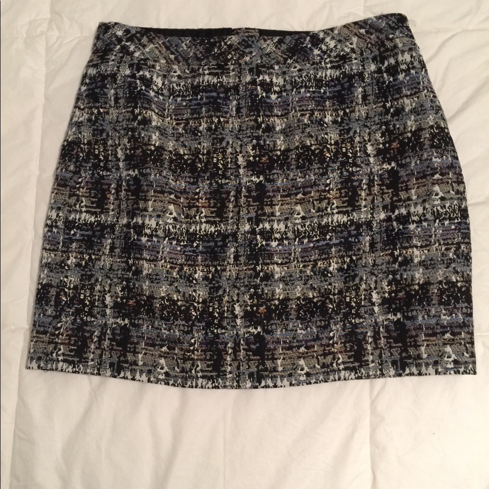 JCREW size 0 plaid mini skirt with metallic thread